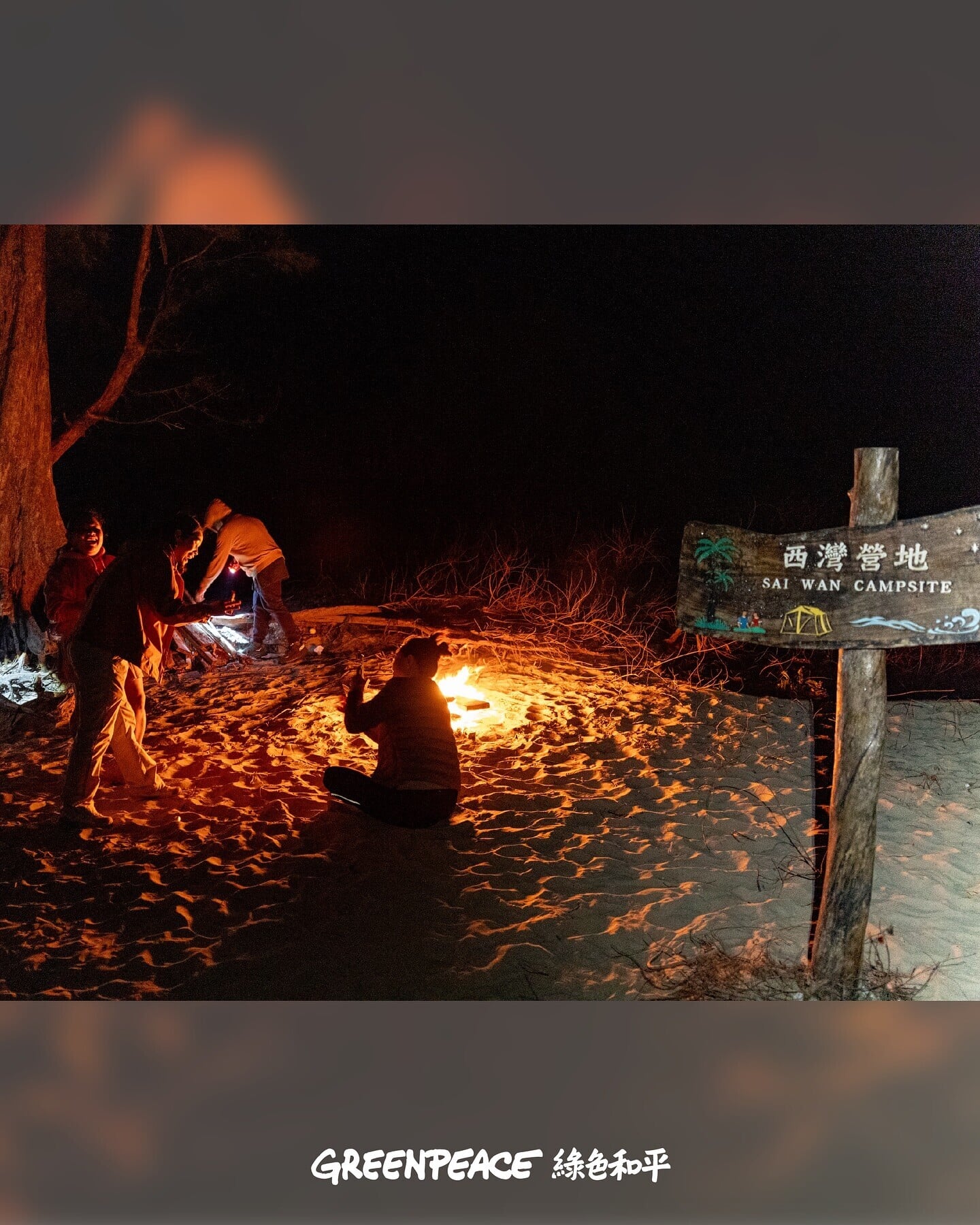 大量遊人湧到營地露營。(綠色和平提供)