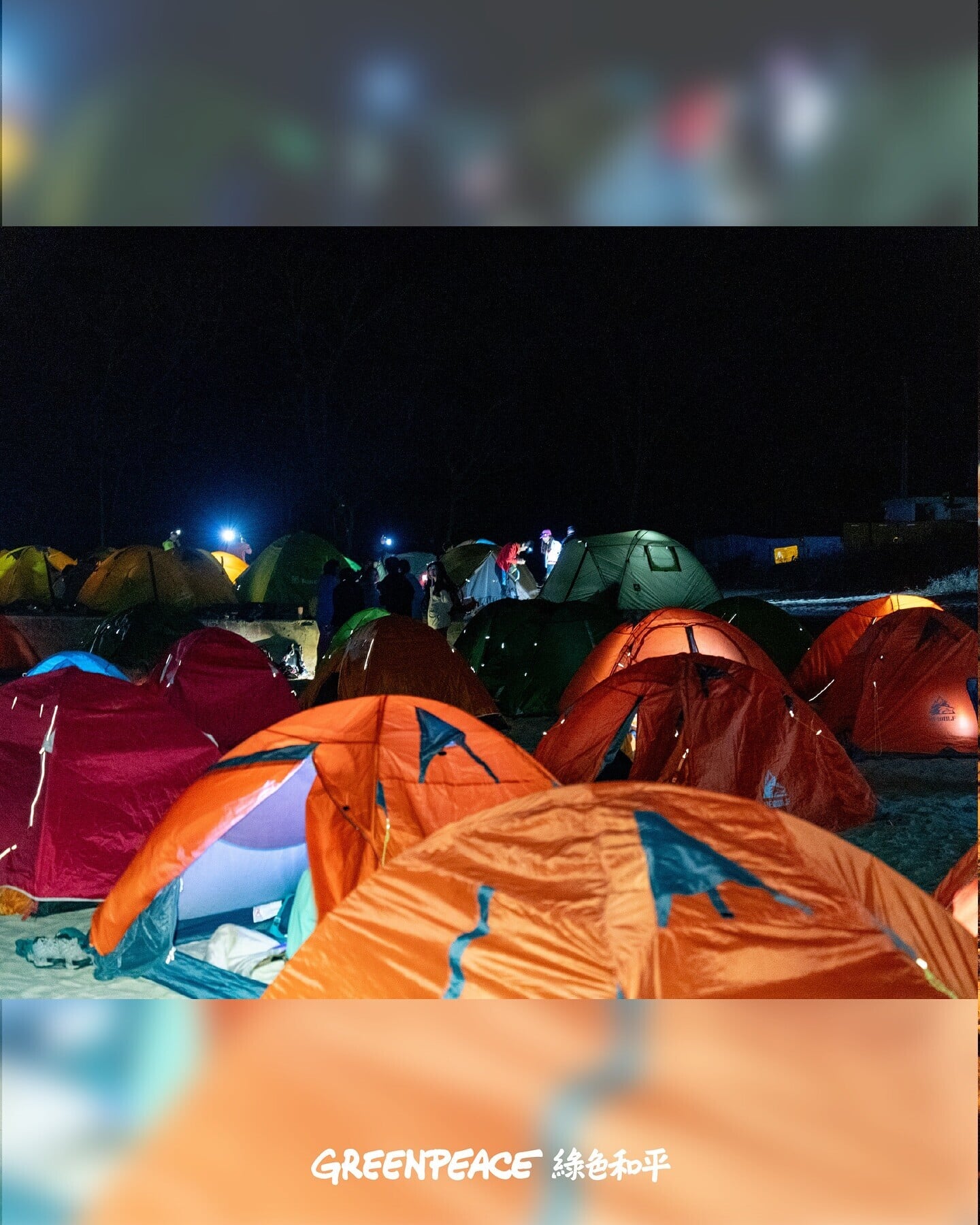 營帳數目遠超官方建議數目。(綠色和平提供)