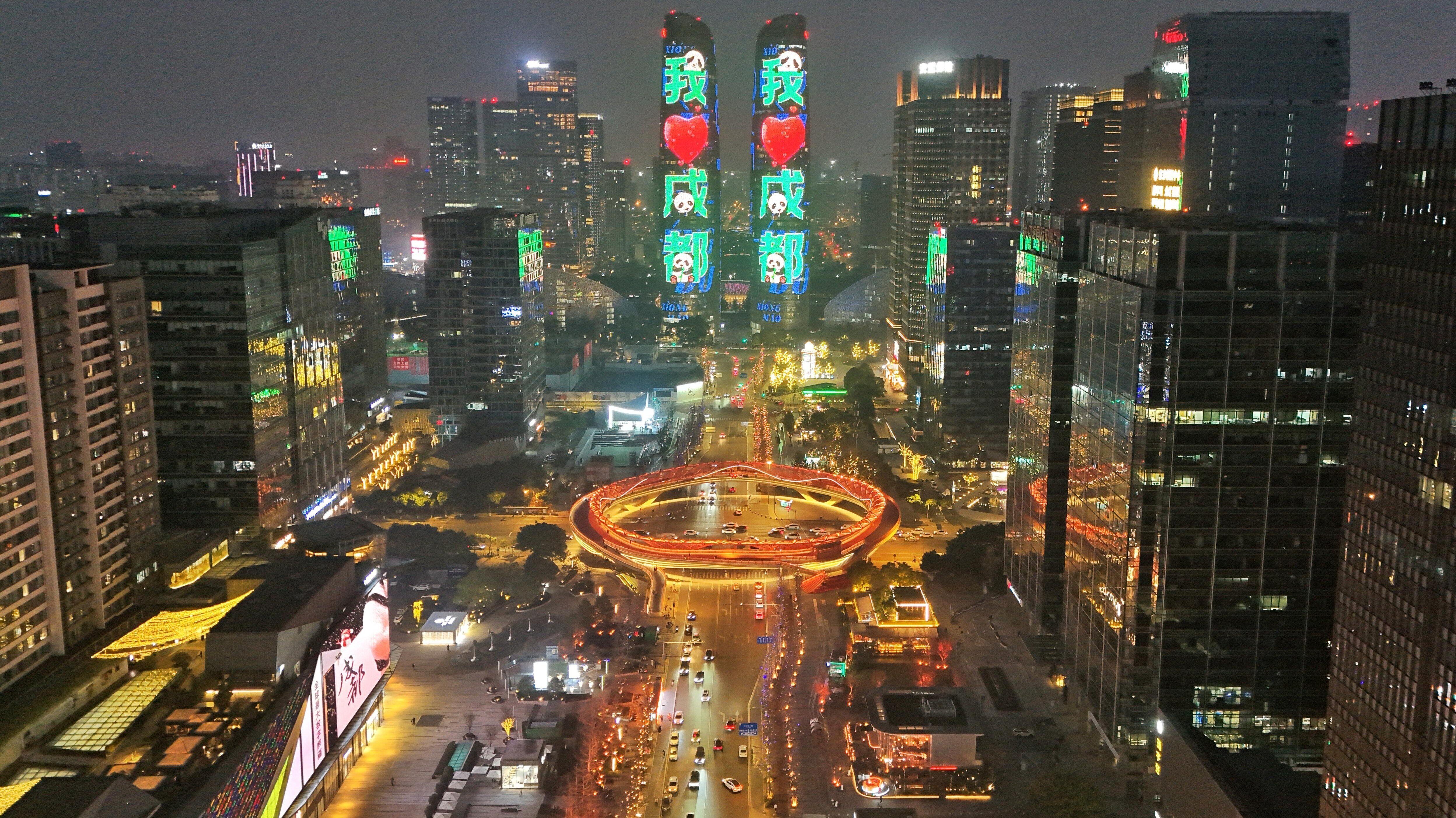 成都是「迴旋鏢」機票熱門轉機地點之一。(新華社)