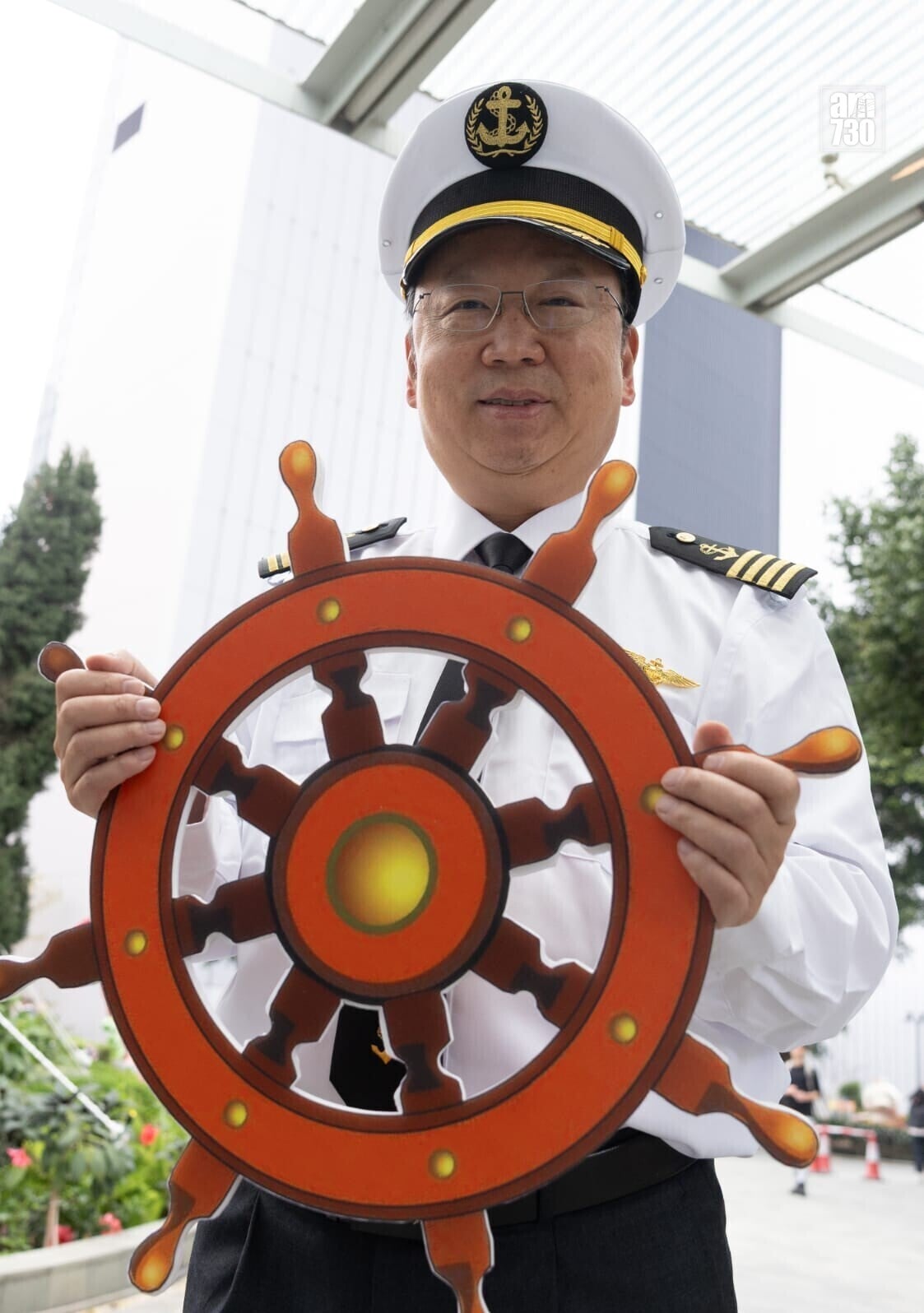 陳仲尼化身船長推廣「出海」平台,助內地企業開拓國際商機。(蘇文傑攝)