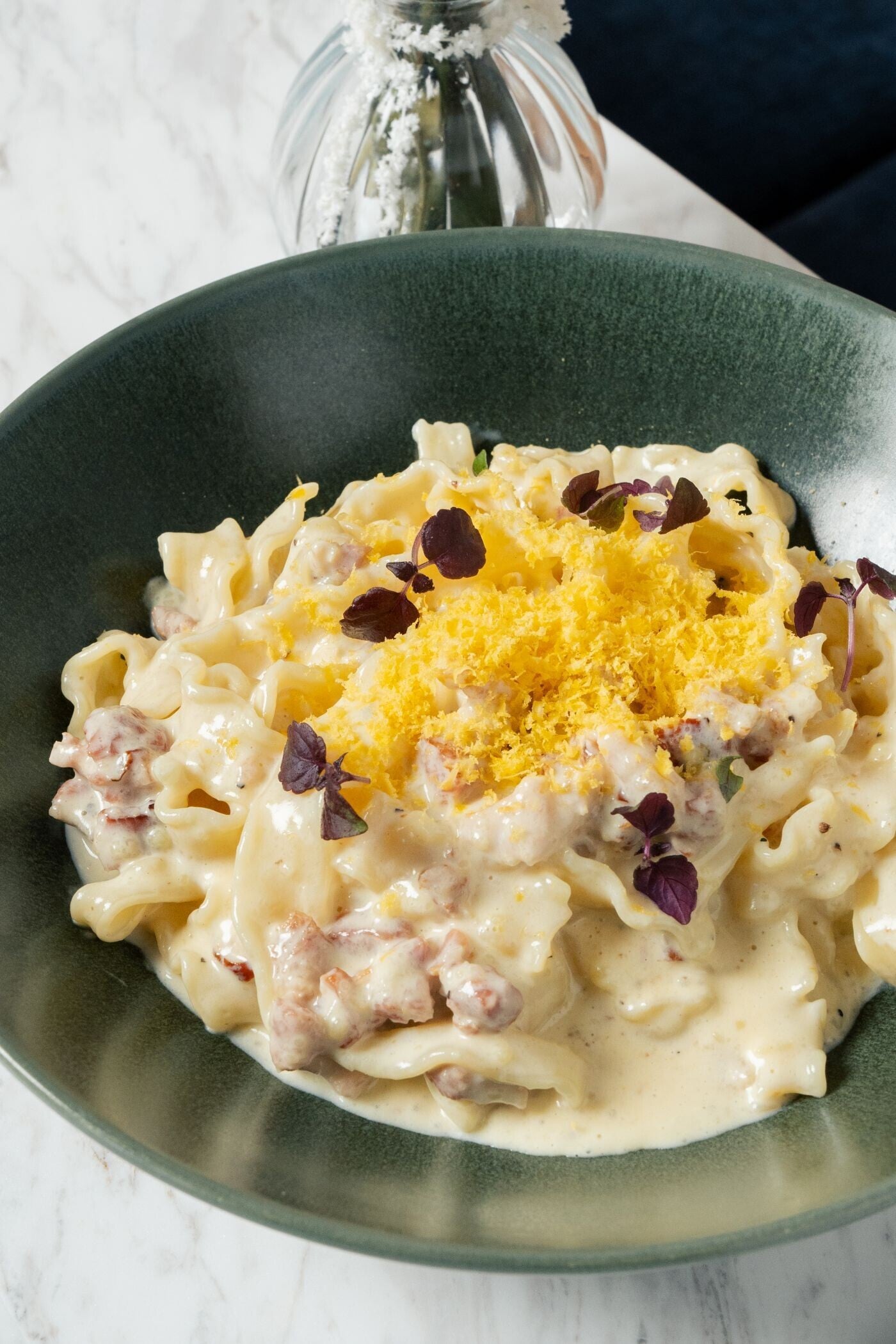 Mafaldine Carbonara|卡邦尼波浪麵 1