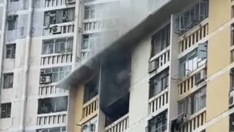 華富邨單位起火濃煙沖天　至少1人受傷約20居民自行疏散
