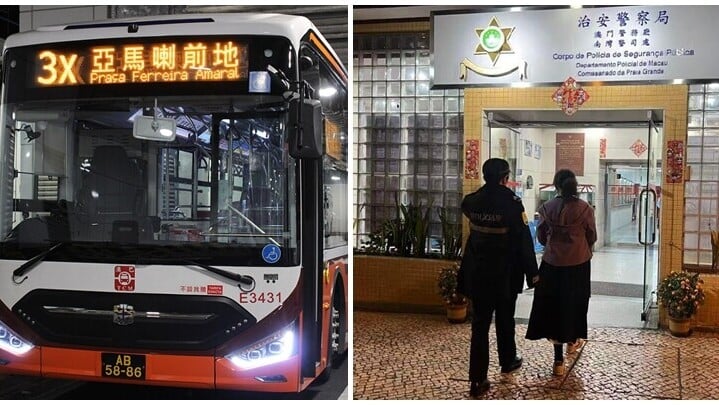 澳門一名60歲內地女子懷疑不滿巴士車長不回應路線查詢，竟在行駛期間搶奪方向盤。