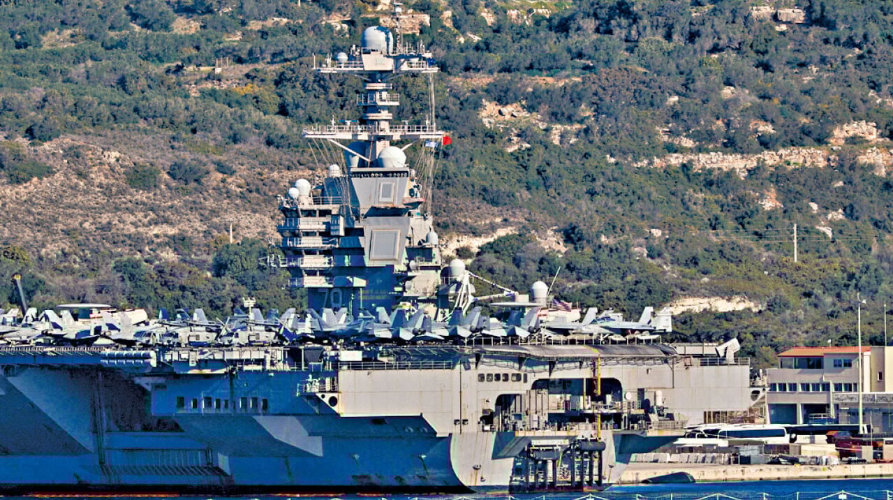 福特號駛至希臘。(路透社)