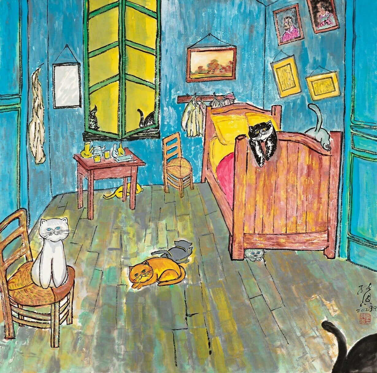 李純恩《貓在梵高睡房裏》Cat in Van Gogh’s Bedroom