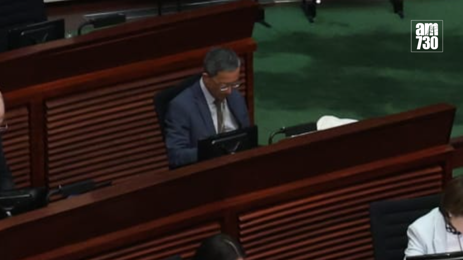 財政預算案2026｜林哲玄為在會議廳「瞌著了一陣」道歉。(周令知攝)