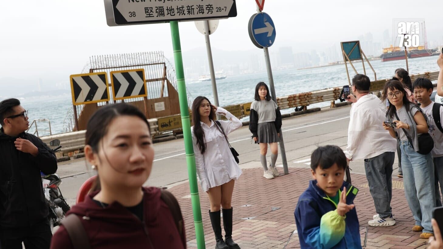 堅尼地城海旁擬建新行人通道。(吳康琦攝)