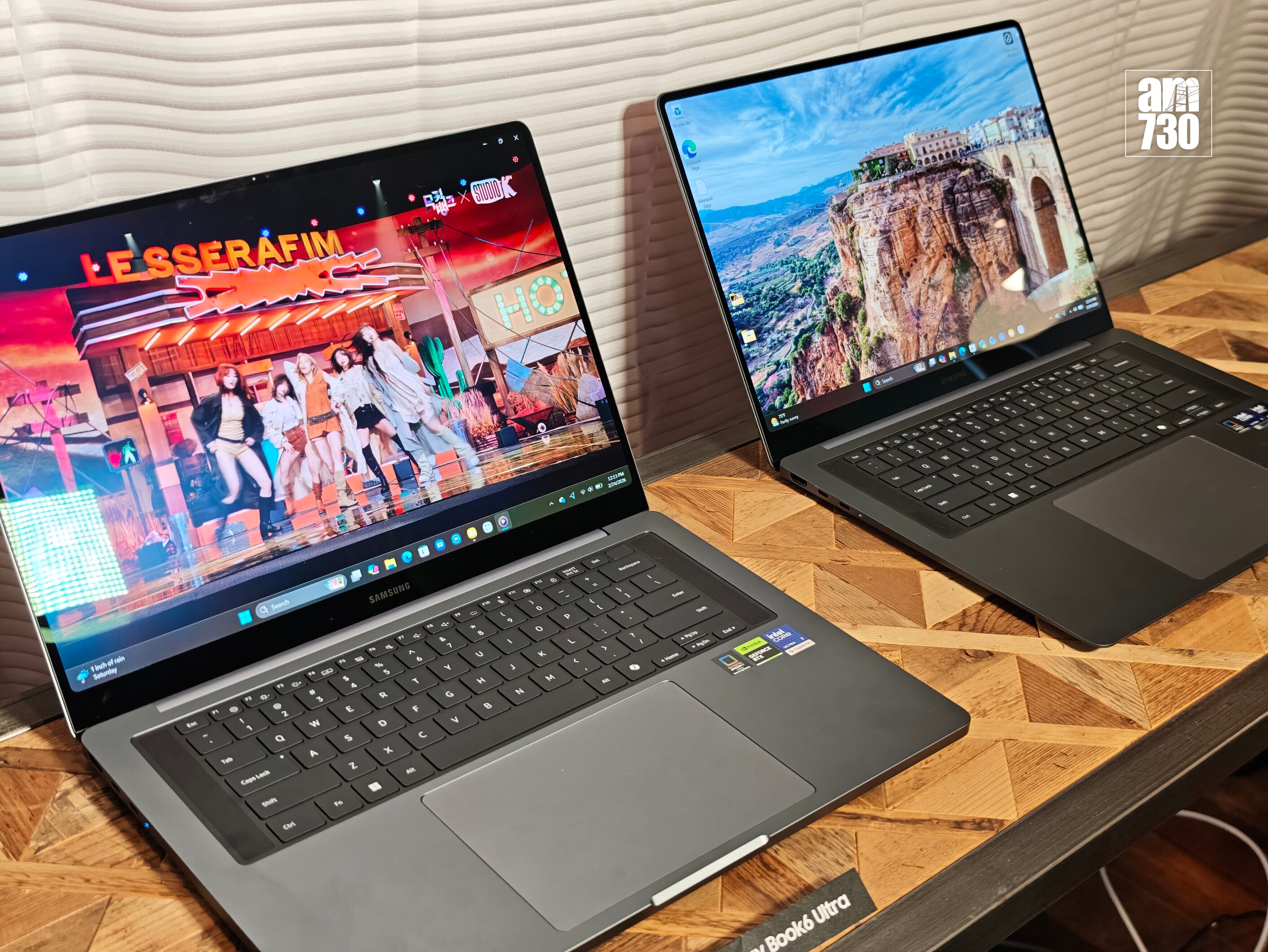 Samsung Galaxy Book6 Ultra(左)及Pro(右)。
