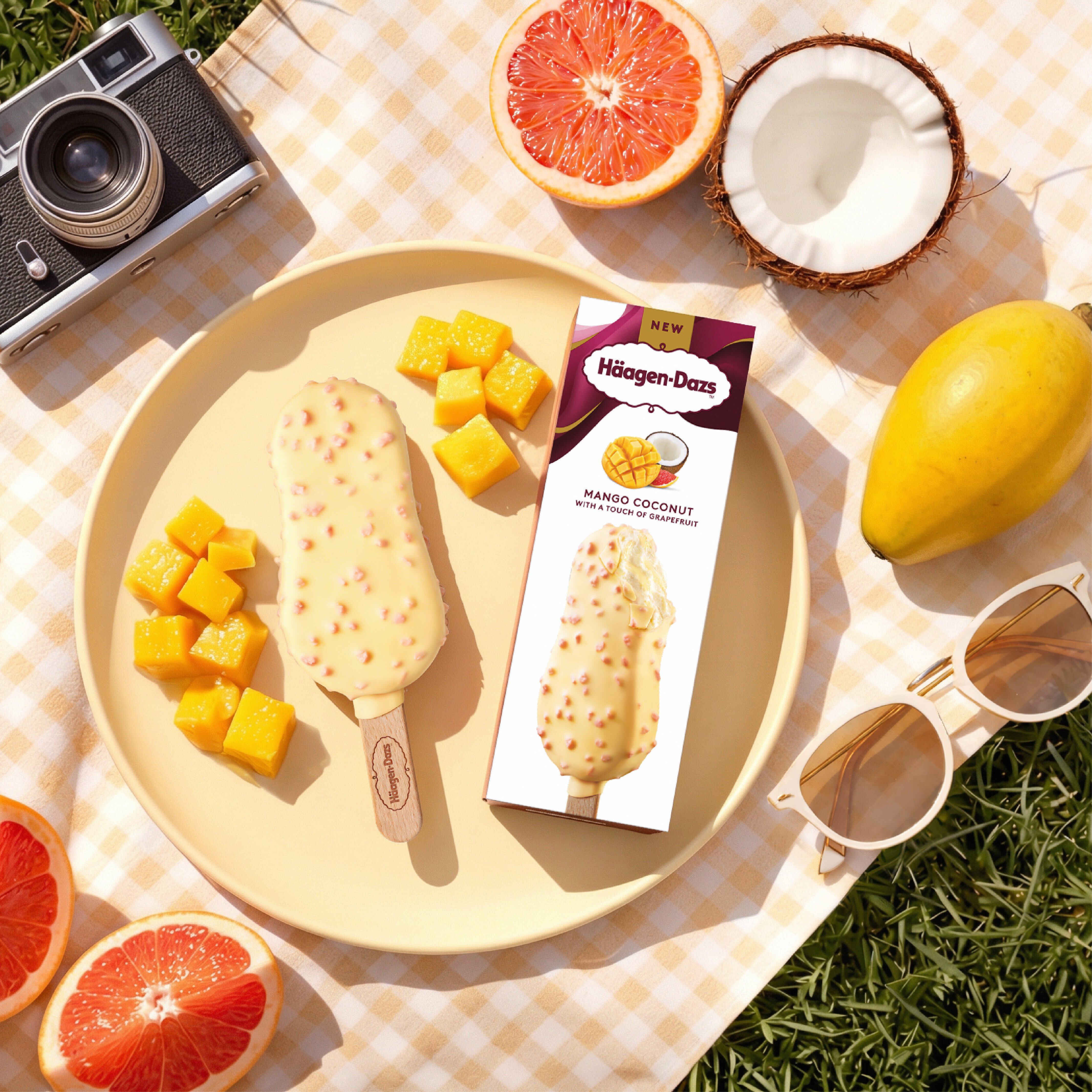 芒椰西柚脆皮雪糕批