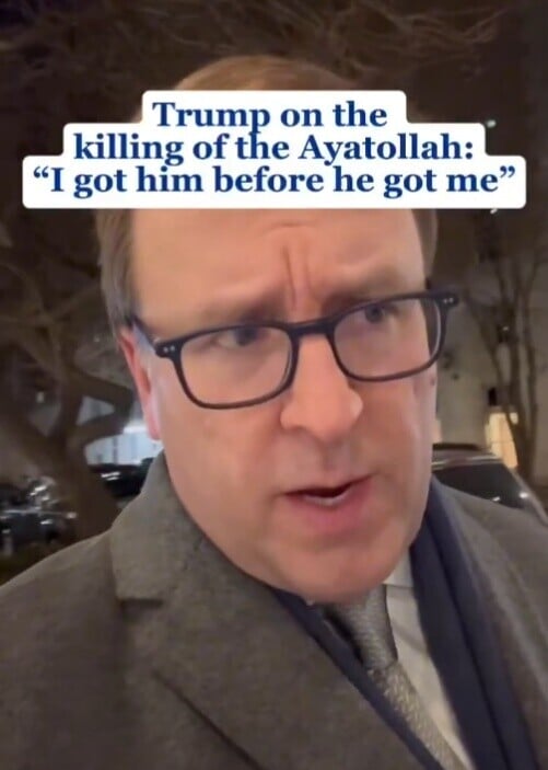 Jonathan Karl指特朗普向他自爆伊朗兩次試圖暗殺他都失敗,但他出手直接解決哈梅內伊,先下手為強。(X)