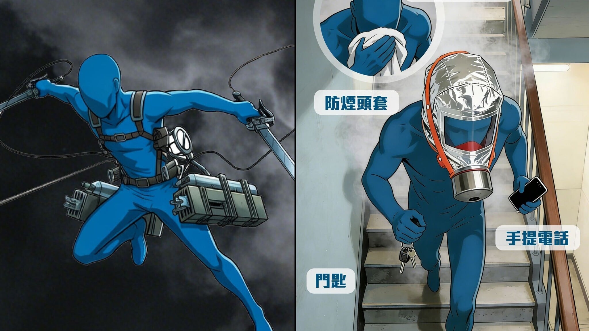 鍾培生向莊雅婷求婚成功，消防處於社交平台發文「抽水」。(消防處fb)