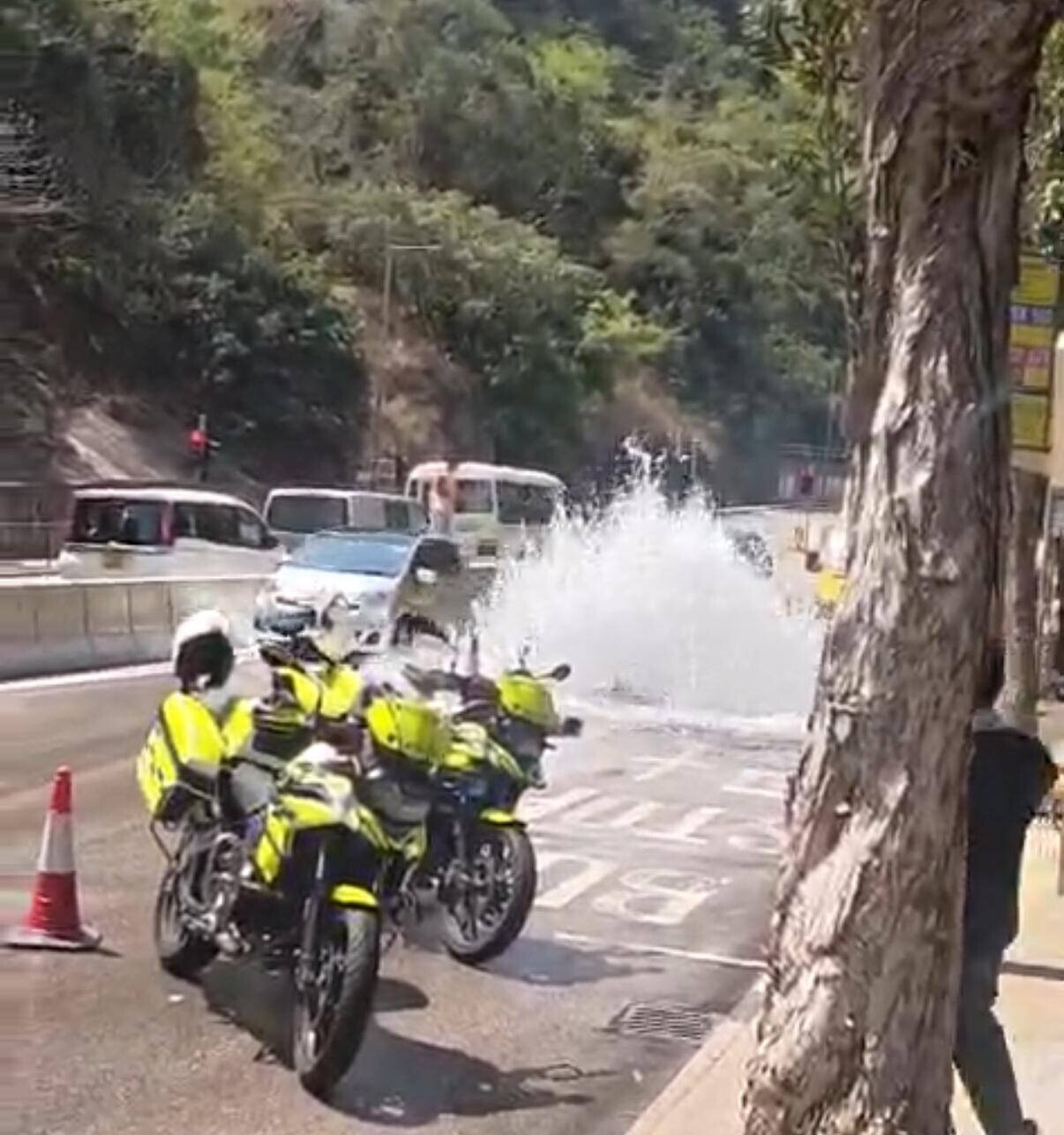 鴨脷洲邨因爆水管全邨停食水(南區區議員林玉珍FB)