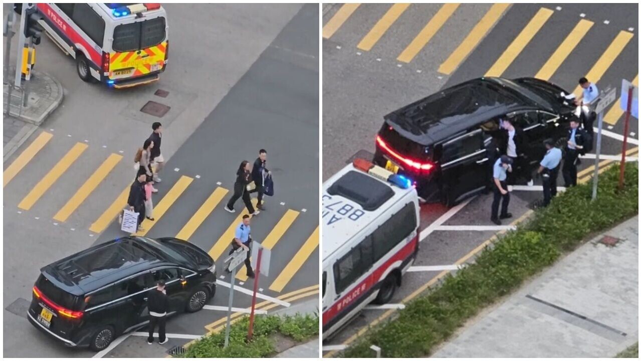 中港牌七人車逆線行車遇警車斷正　警員增援獲網民激讚(Threads/reveluv_afterlike_1994)