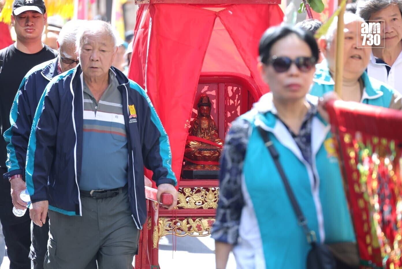 鴨脷洲洪聖文化節開鑼 接神巡遊海上賀誕 (林俊源攝)