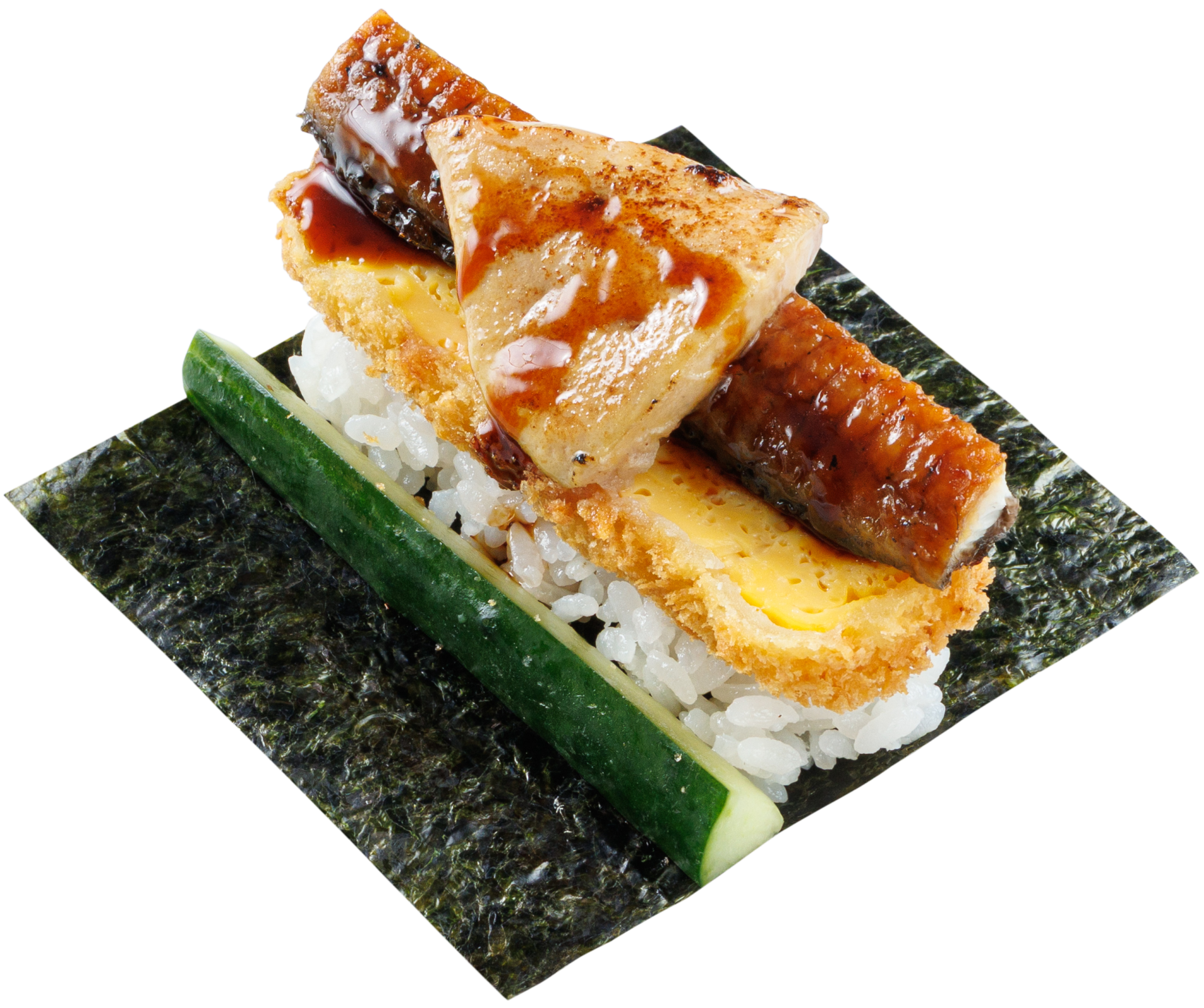 炸玉子手卷配鰻魚鵝肝 27元