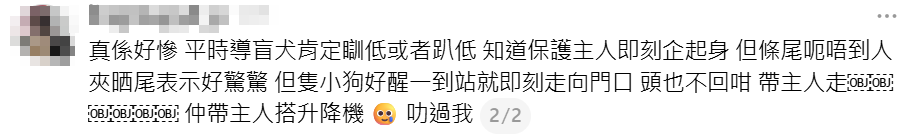一名失明男子帶同導盲犬從旺角站乘搭港鐵,惟被另一名中年男子不斷責罵,導盲犬露出驚慌舉動,港鐵職員介入處理。(Threads)
