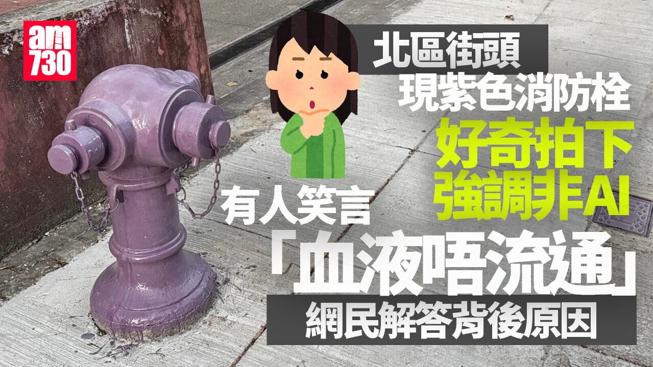 市民遇紫色消防栓　網民解答背後原因