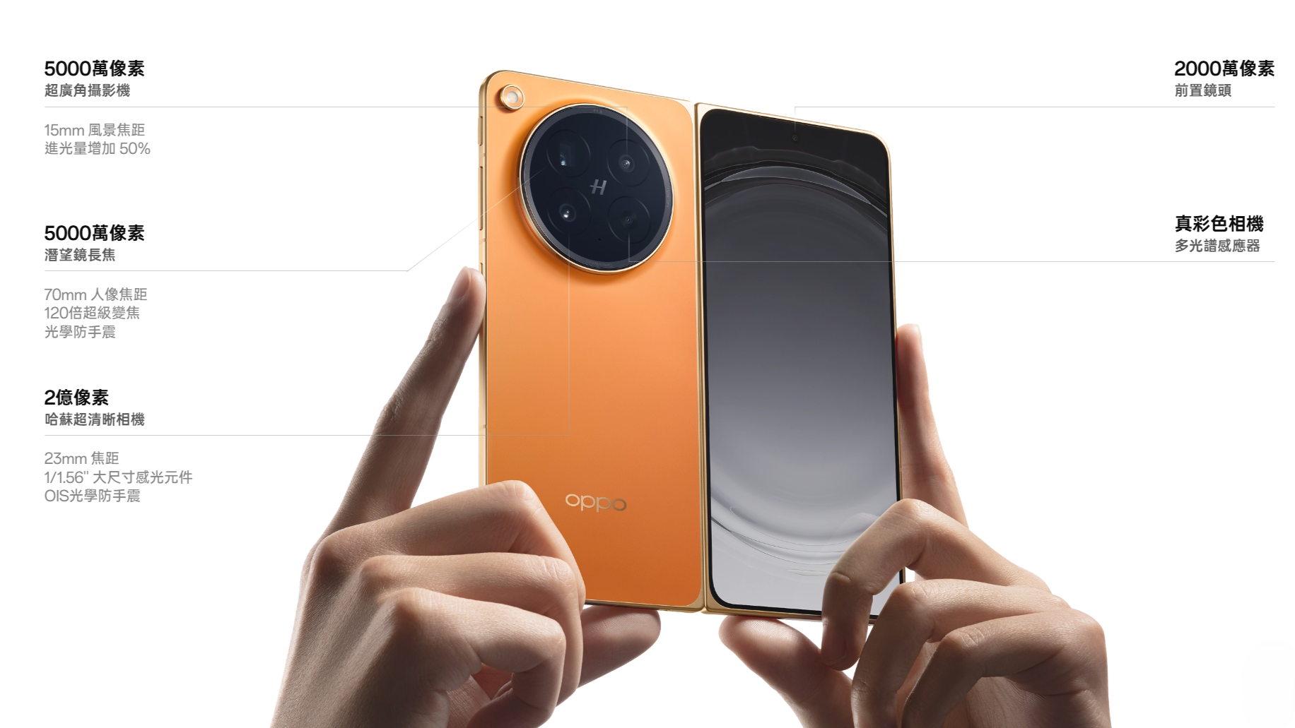 OPPO Find N6搭載全新的哈蘇大師級相機系統。