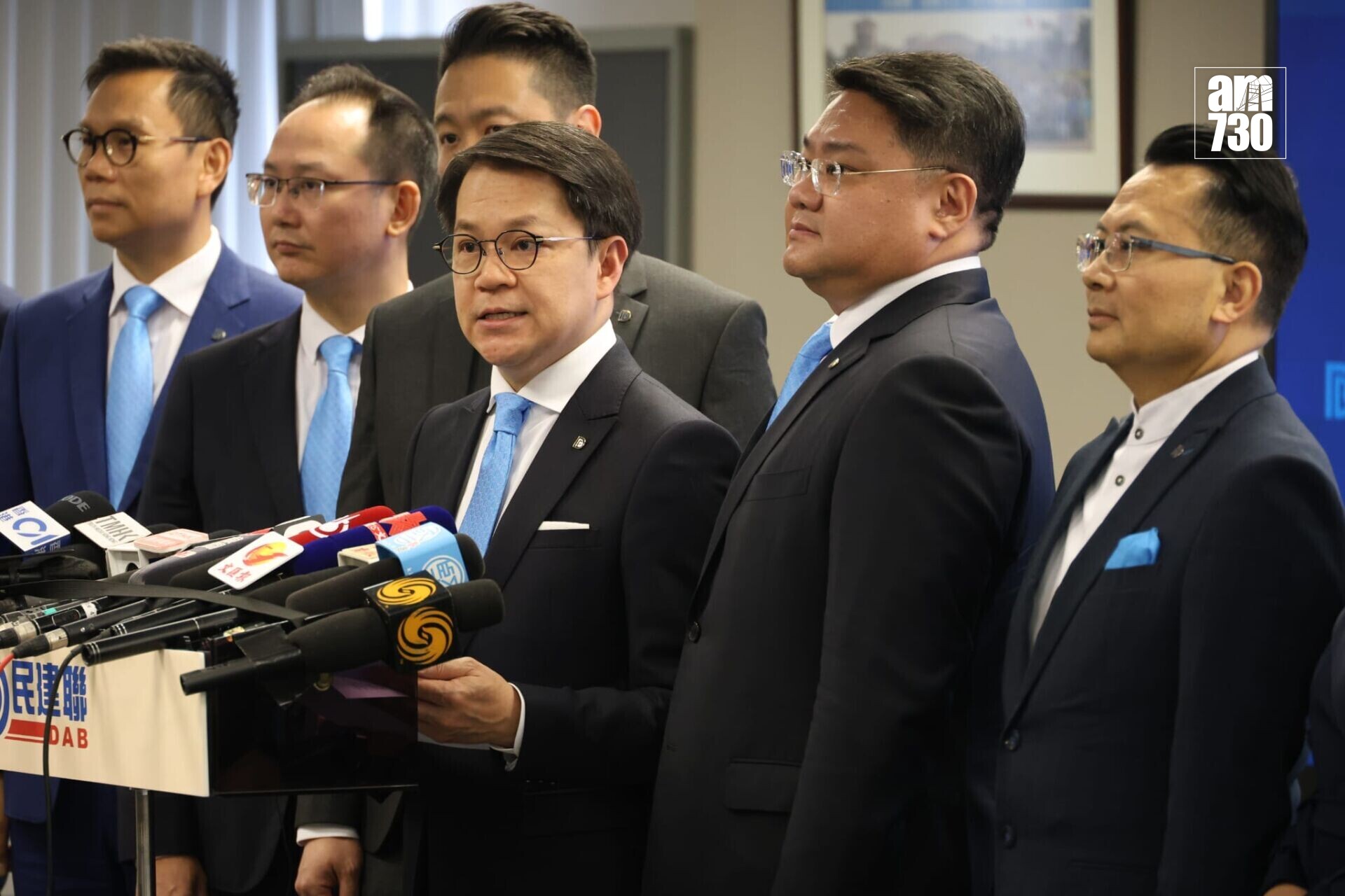 民建聯今日選出新一屆領導層。(鍾式明攝)