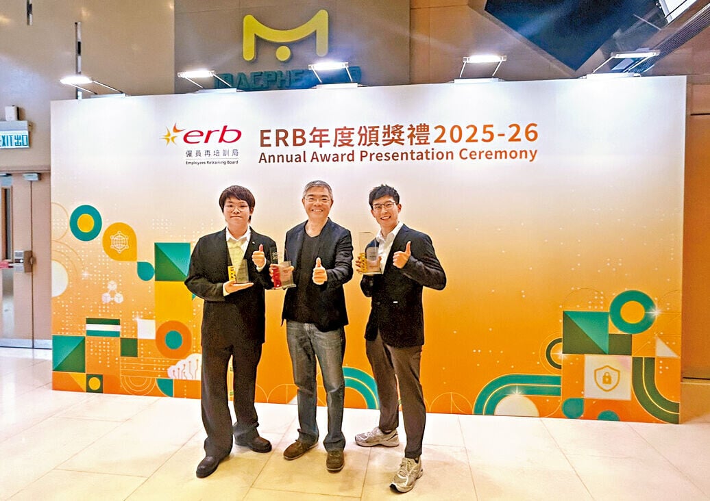 左起：方文希、何沛亨和馬偉豪。(朱慧恩攝)