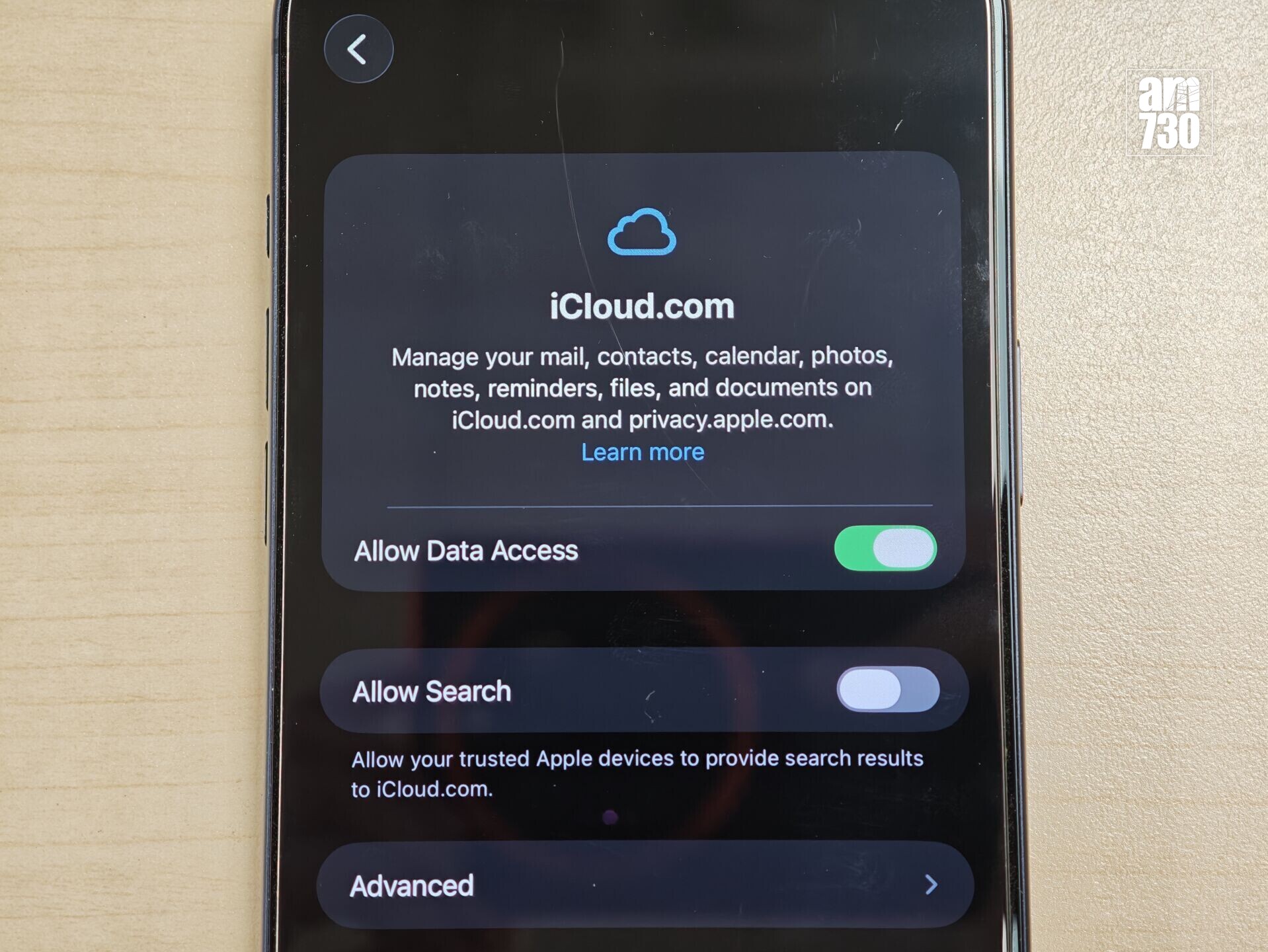 iOS 26.4新增「iCloud.com」選項。