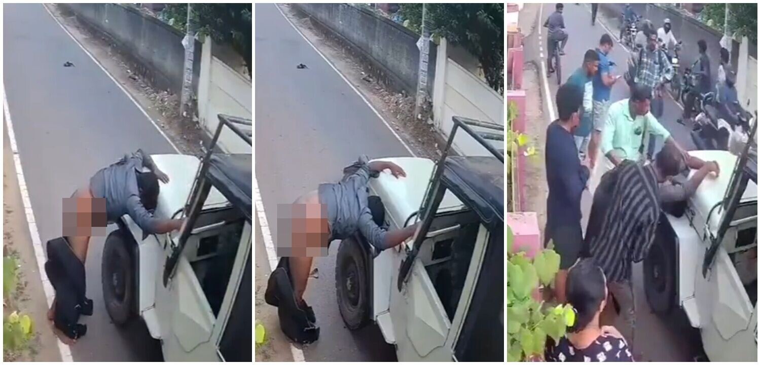 然而禍不單行,其下半身裙裝竟自然脫落,令他下體赤裸當場,轉眼吸引了十數人來圍觀討論。(X)
