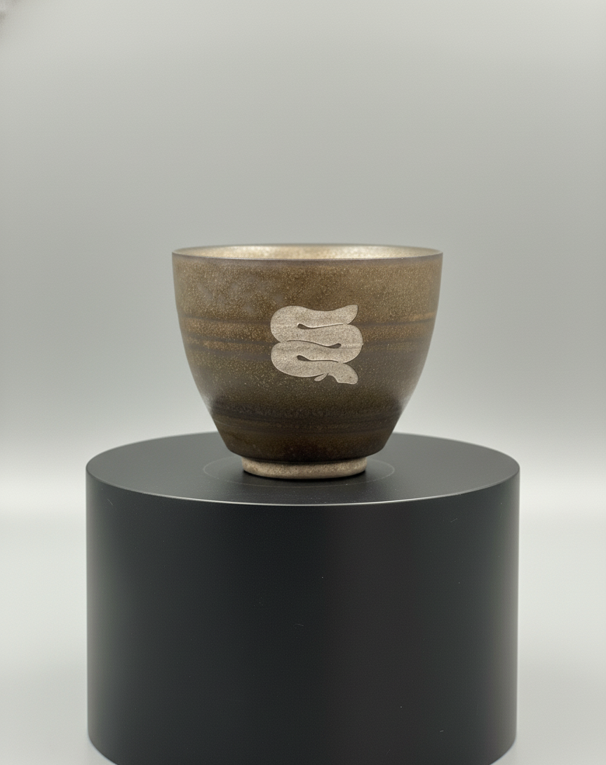 【利園分店限定】「素墨」清酒杯 (鐵釉)