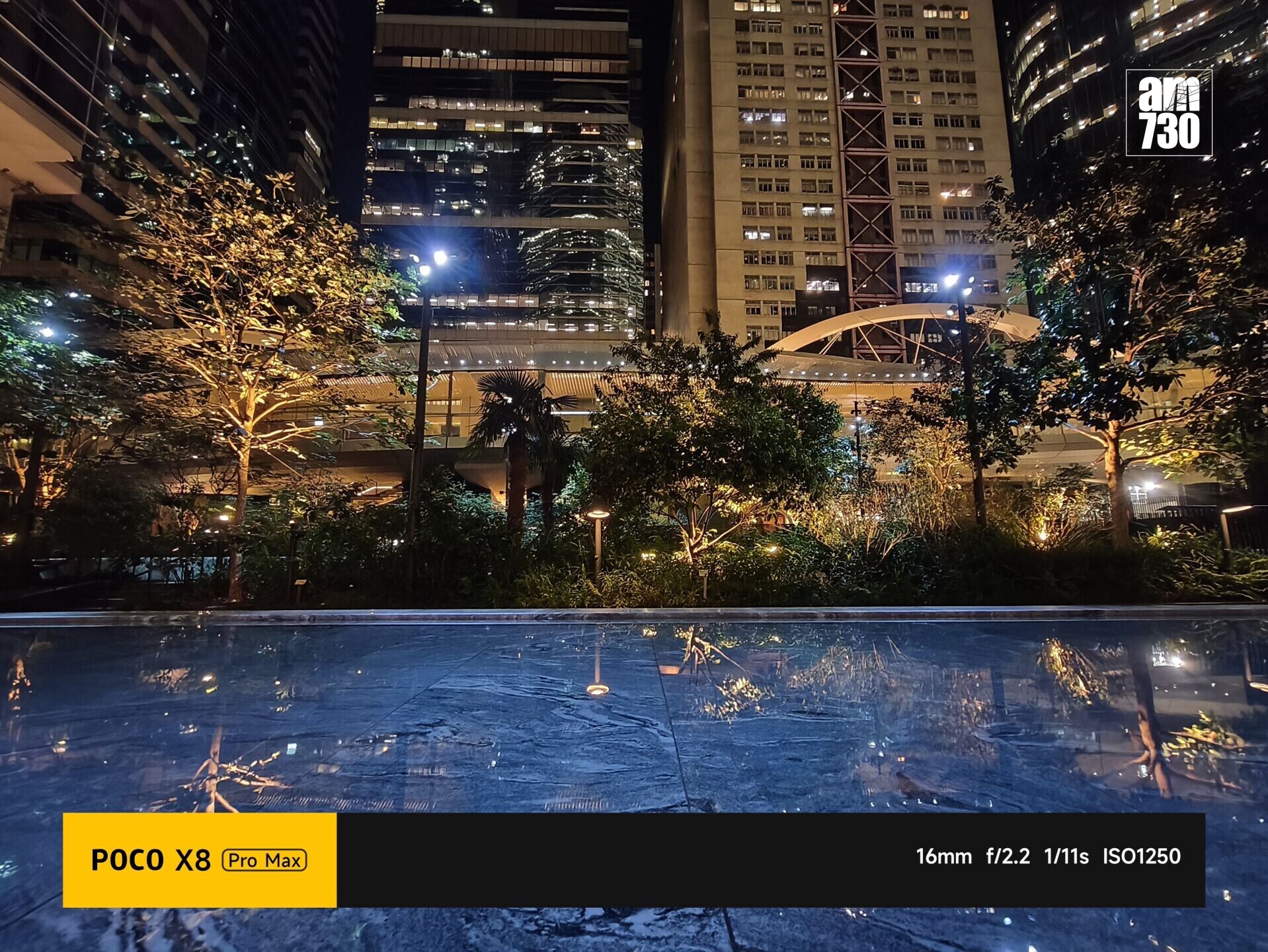 POCO X8 Pro Max夜景廣角試相。