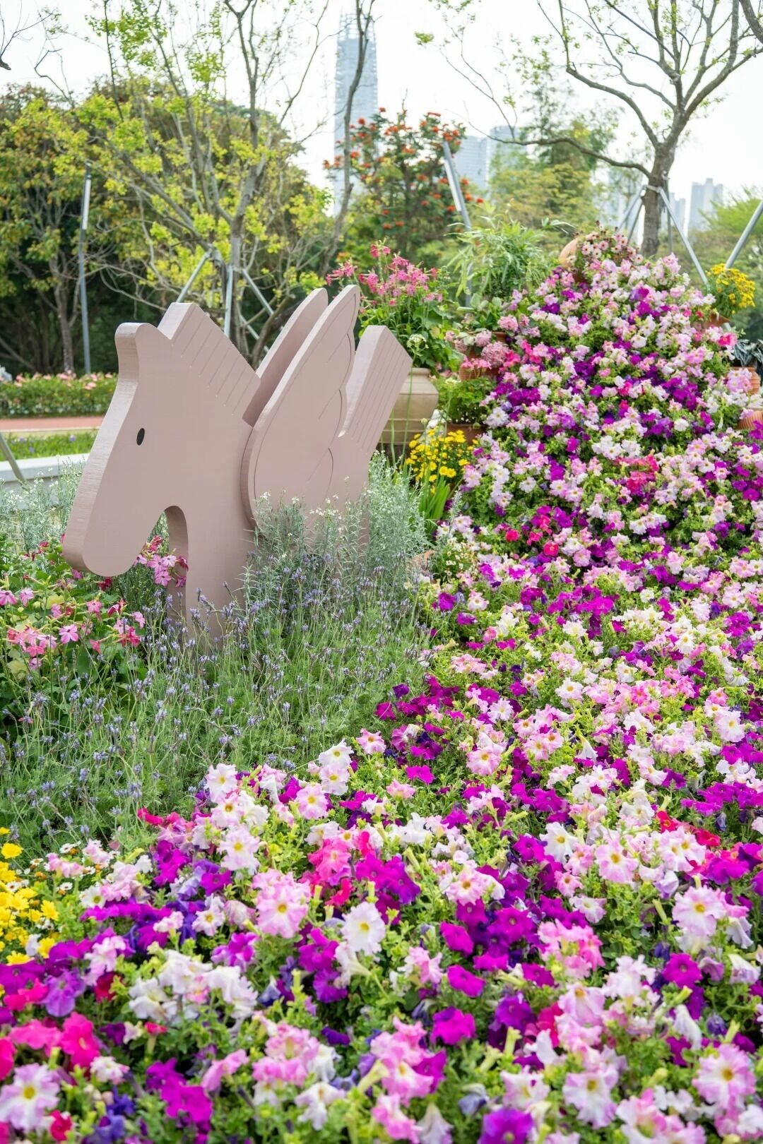 深圳賞花好去處|筆架山體育公園,連續多年都舉辦粵港澳大灣區花展,今年在3月27至4月6日舉行,是深圳一年一度的賞花盛事。(圖片來源:紫@小紅書)