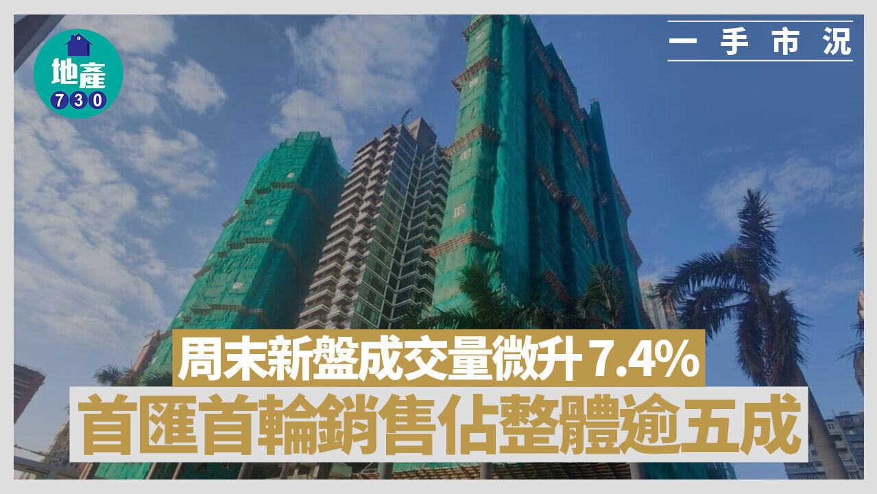 周末新盤成交量微升7.4% 首匯首輪銷售佔整體逾五成｜一手市況