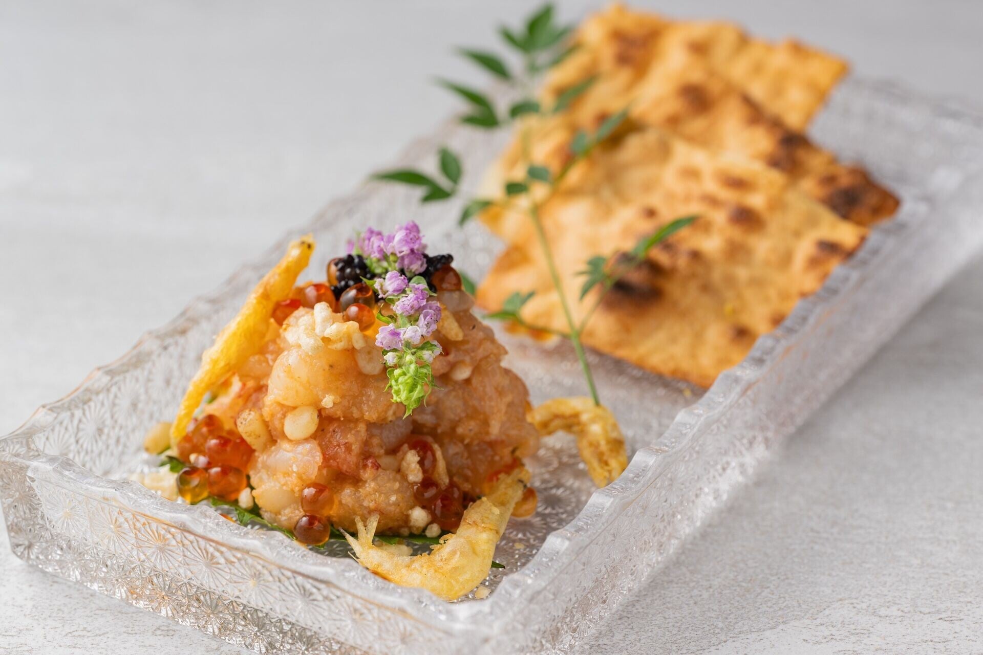 日式特製牡丹蝦脆脆 日式特製牡丹蝦脆脆Japanese style Prawns with Rice Crispy $198