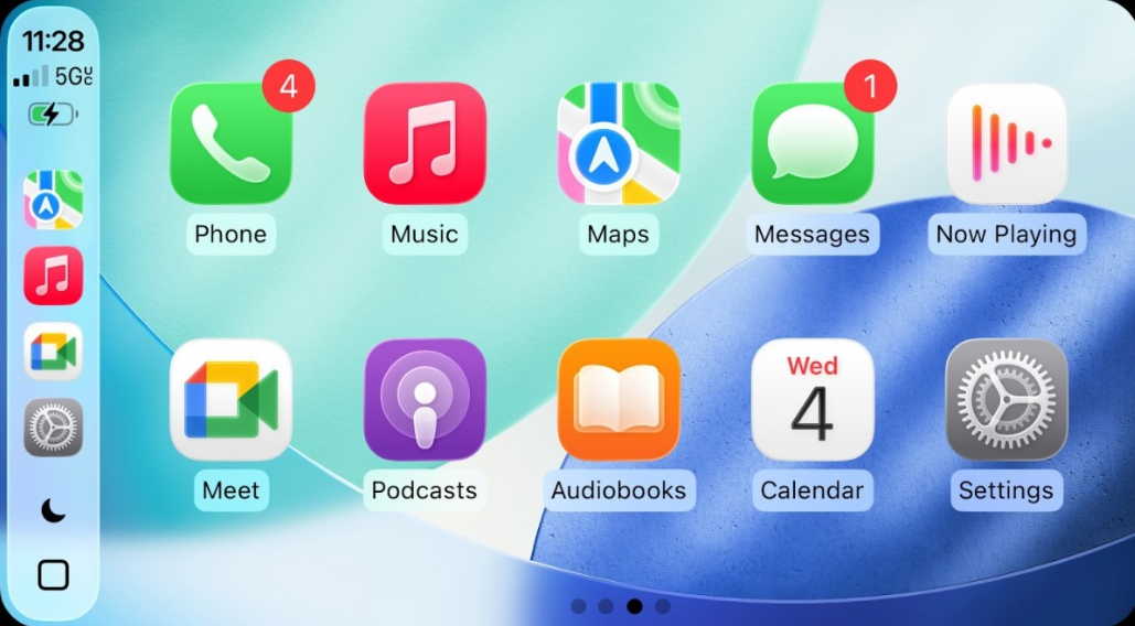 現在當你進入座駕並連接 iPhone 後,便能在車載系統的應用程式清單中看到 Google Meet 的圖示。