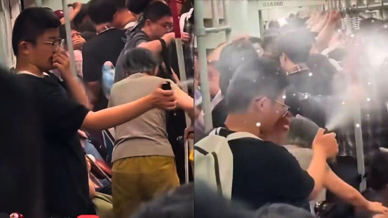 廣州地鐵一男子亂噴辣椒水　乘客咳嗽流淚爭相落車（有片）