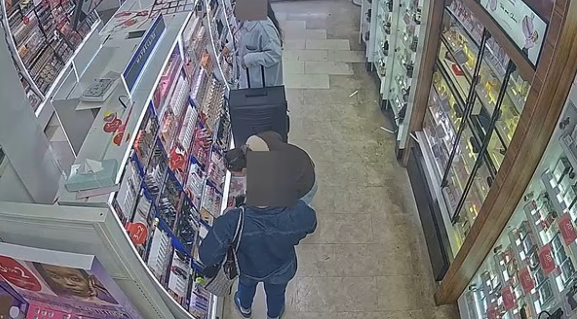 25歲女子Gabriella Stan是店舖盜竊慣犯,圖為她跟同黨犯案。(互聯網)