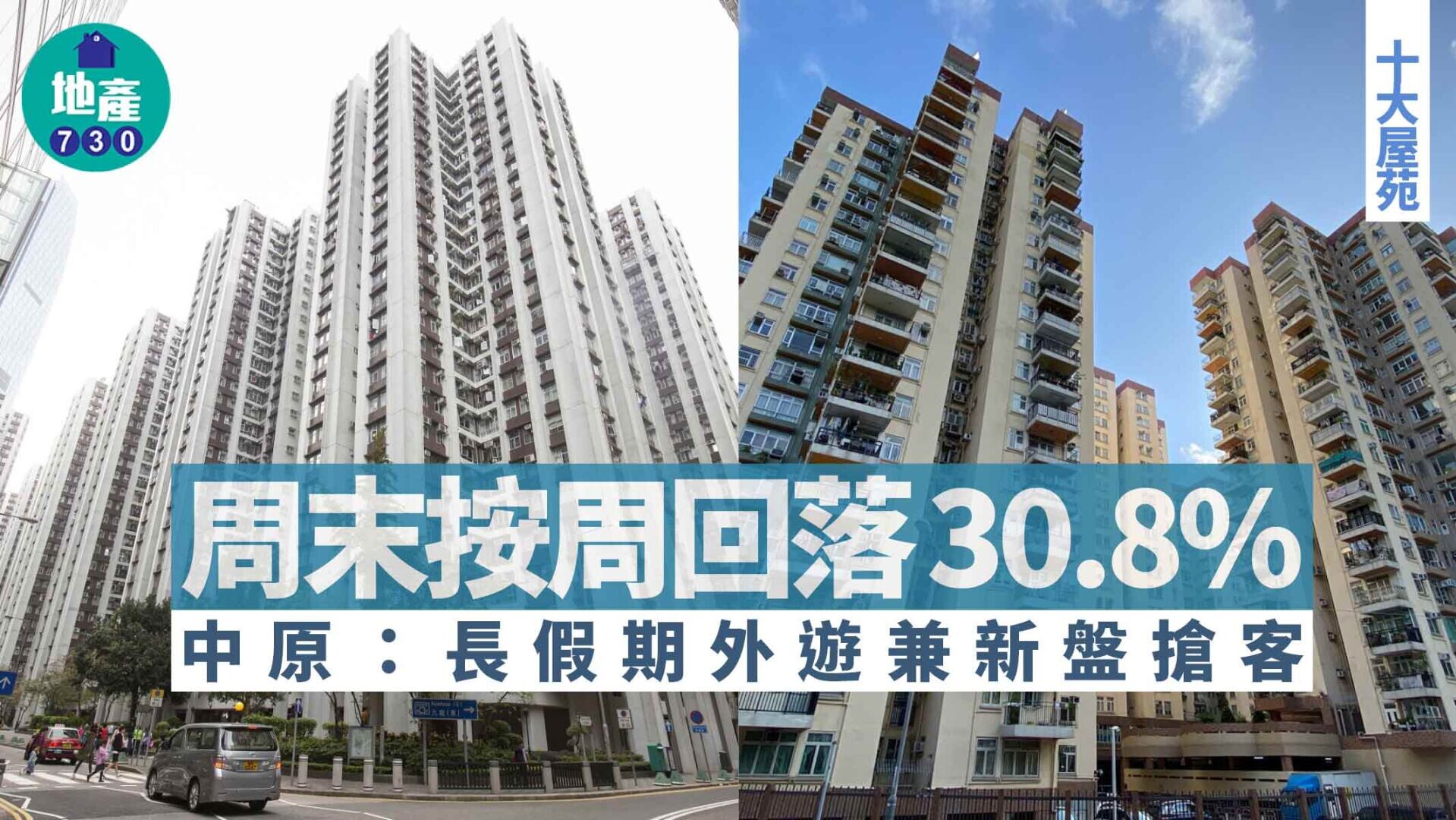 十大屋苑｜周末按周回落30.8% 中原：長假期外遊兼新盤搶客
