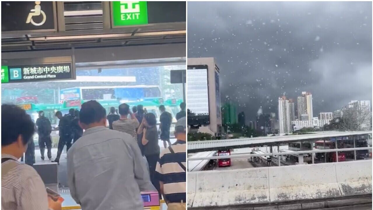 網上熱話｜沙田驚現「港式落雪」 網友：鼻敏感地獄到了！(@threads kayla_ang/sesame.daddy)