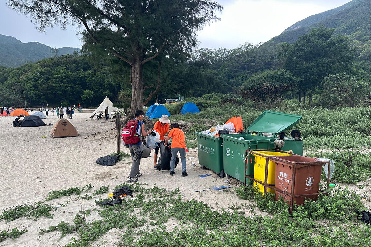 漁護署加強熱門營地的清潔同垃圾處理工作。(漁護署FB)