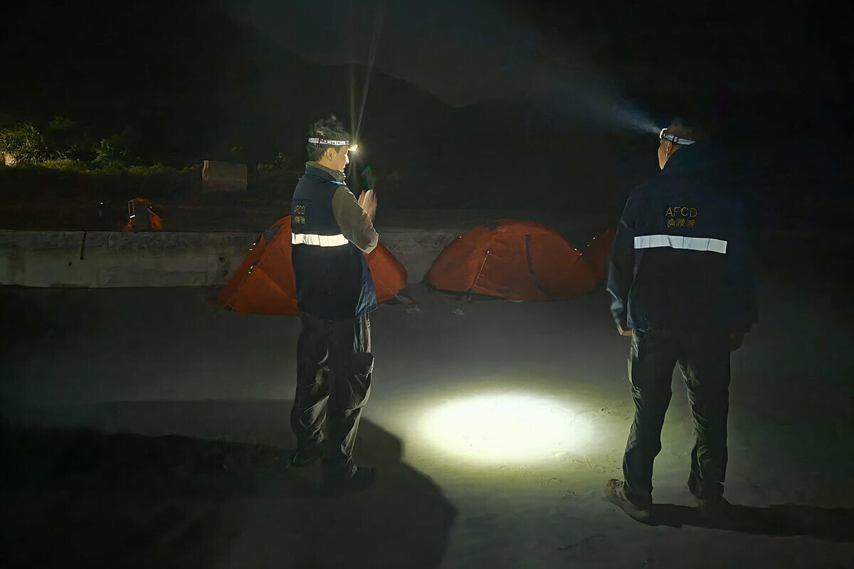 漁護署派員駐守熱門營地進行夜間巡邏。(漁護署FB)