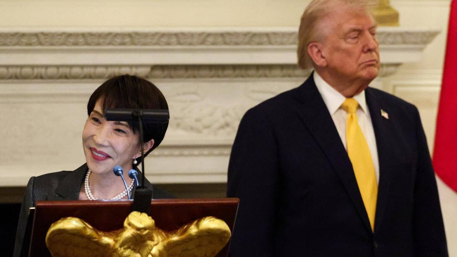 日本首相高市早苗（左）和美國總統特朗普（右）。（圖／路透社）