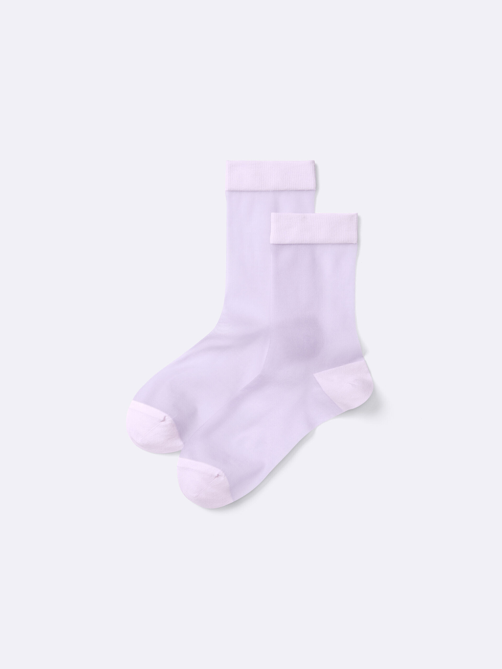 Sheer Crew Socks Purple