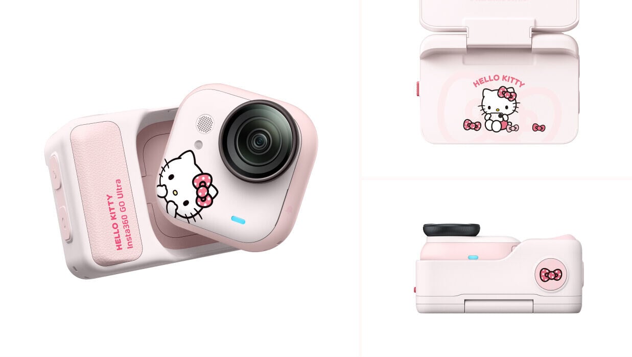 Insta360 GO Ultra機身有Hello Kitty裝飾。