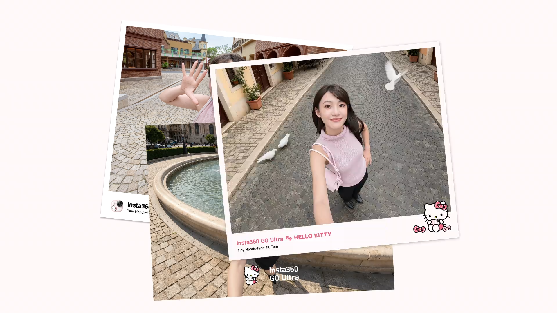 Insta360 GO Ultra提供特殊Hello Kitty造型浮水印。