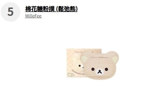 綜合賞 第五位 MilleFee 棉花糖粉撲 (鬆弛熊)