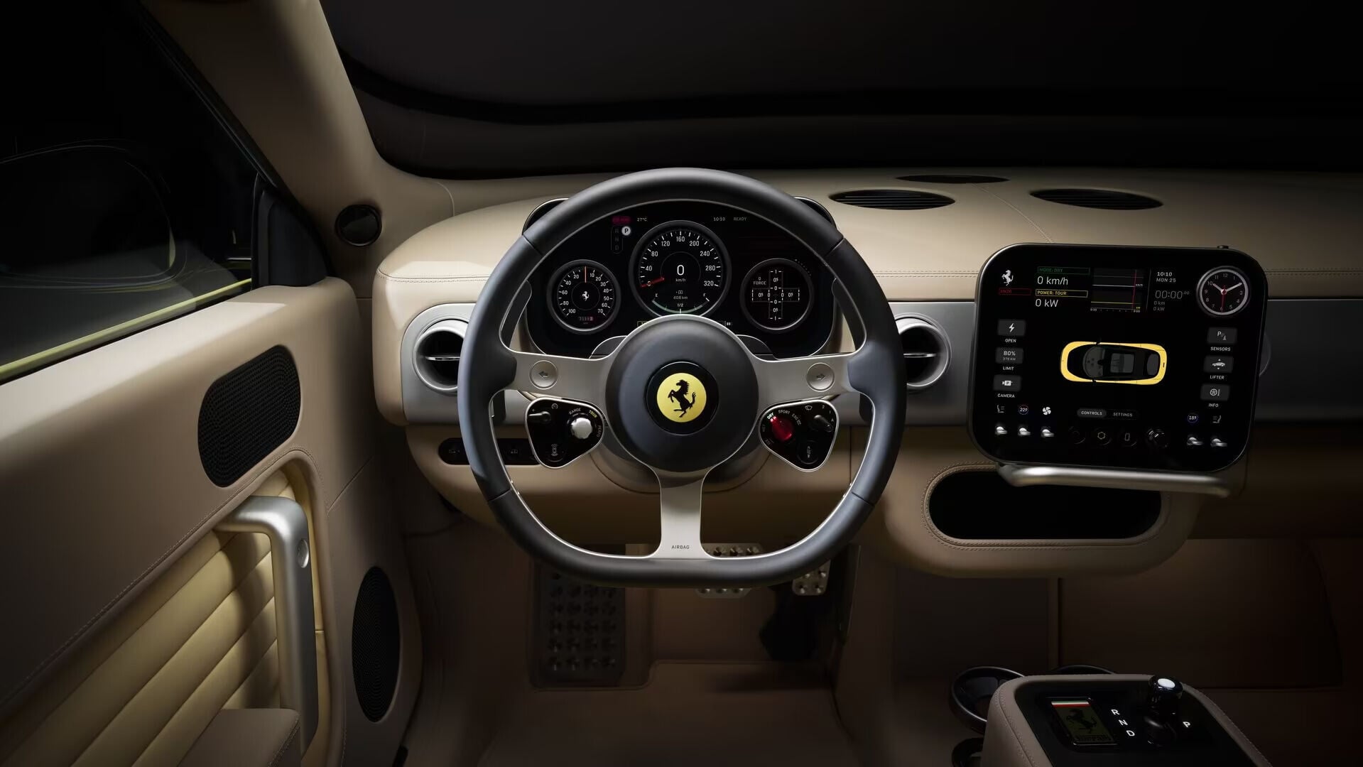 Ferrari Luce保留了大量實體鍵及小型觸控屏。