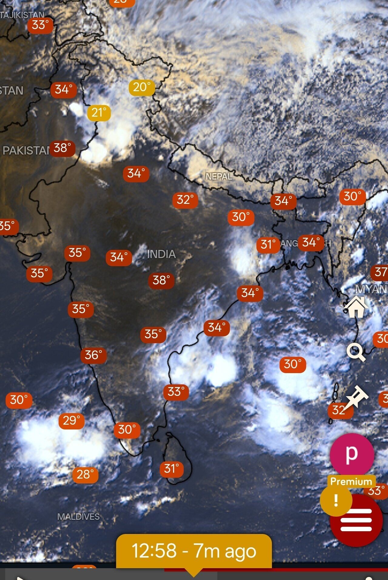 5月30日印度各城市溫度