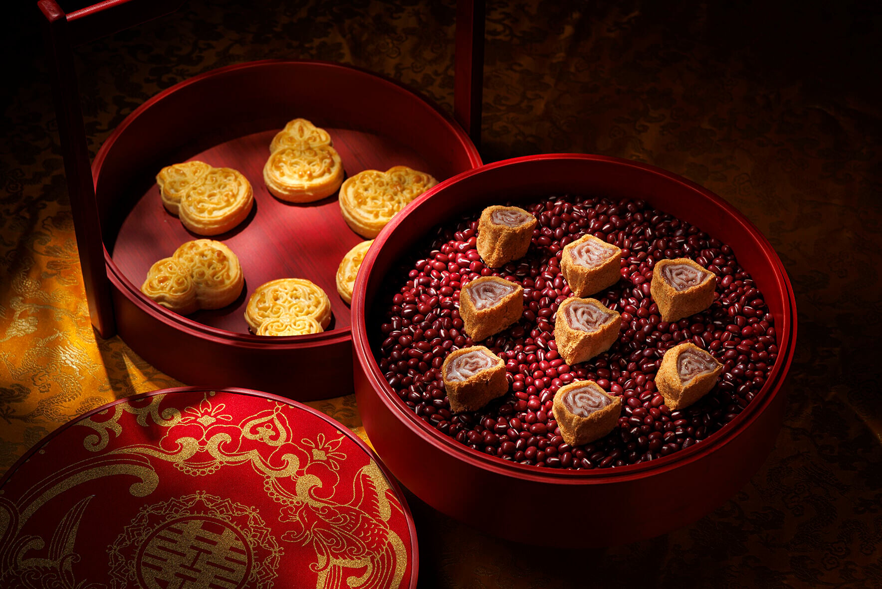 Chinesology Salted Egg Yolk and Lotus Seed Paste Mille feuille 如意雙囍