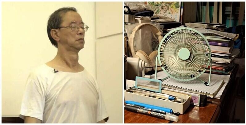 林超英凌晨於社交平台發放照片,可見其檯頭放有「老朋友」——15cm USB風扇,稱「今晚,老朋友守護着我」