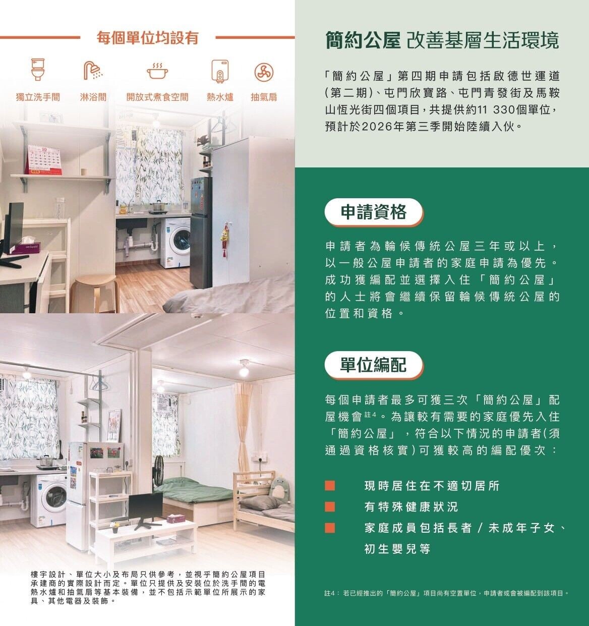 第四期簡約公屋|(房屋局)