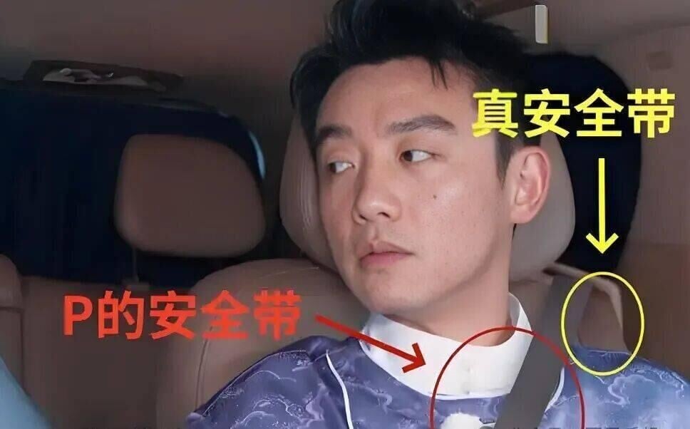 真安全帶及疑似後期加上的安全帶效果,顏色不同