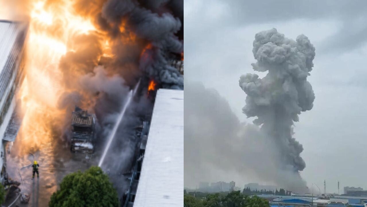 蘇州廢品回收廠爆炸升起數十米蘑菇雲　2人灼傷